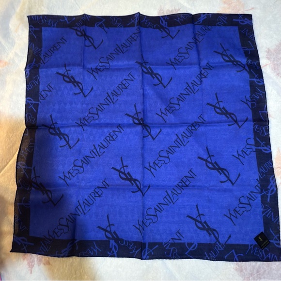 Yves Saint Laurent Other - Yves Saint Laurent Blue handkerchief cotton
